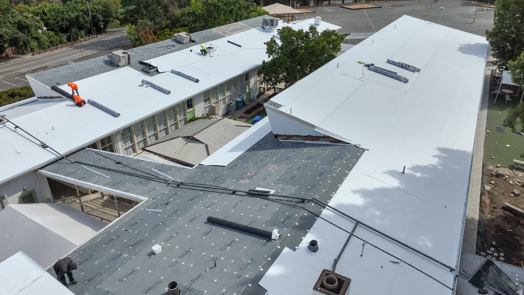 Completed roofing project
