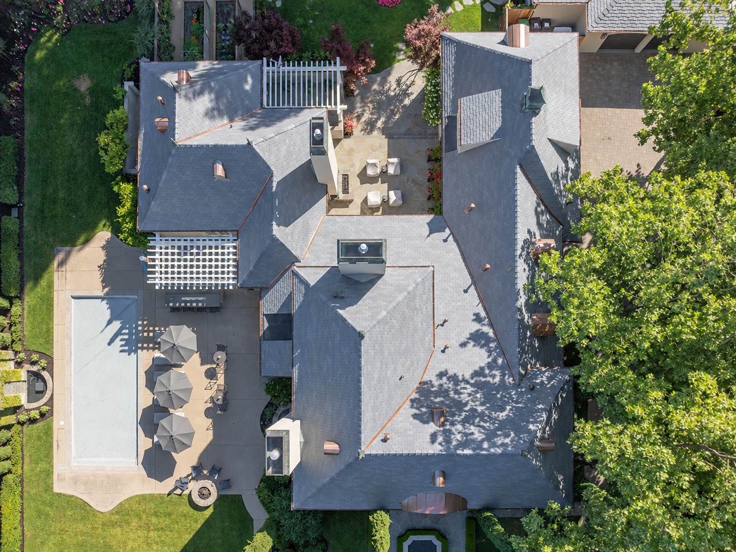 Completed roofing project